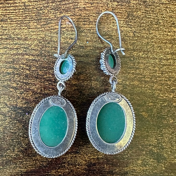 Artisan Crafted Sterling Silver Green Aventurine Dangle Earrings - Picture 8 of 8